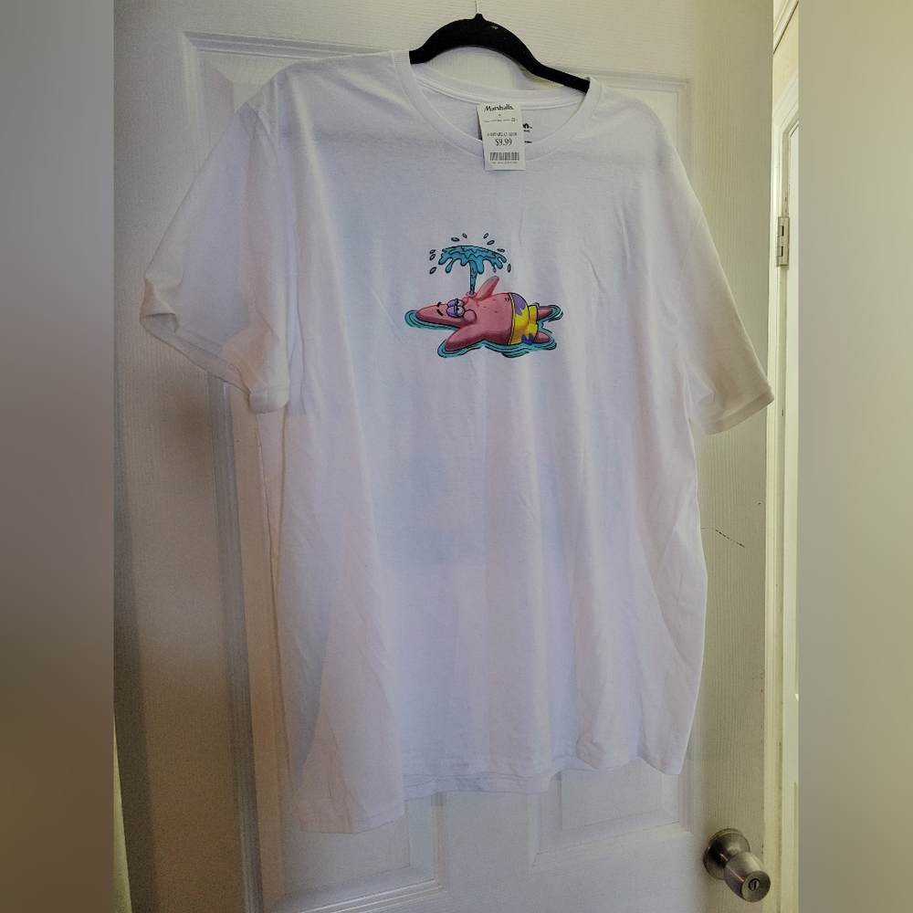 SpongeBob/Patrick star nickelodeon tshirt size XL new with tags white tshirt